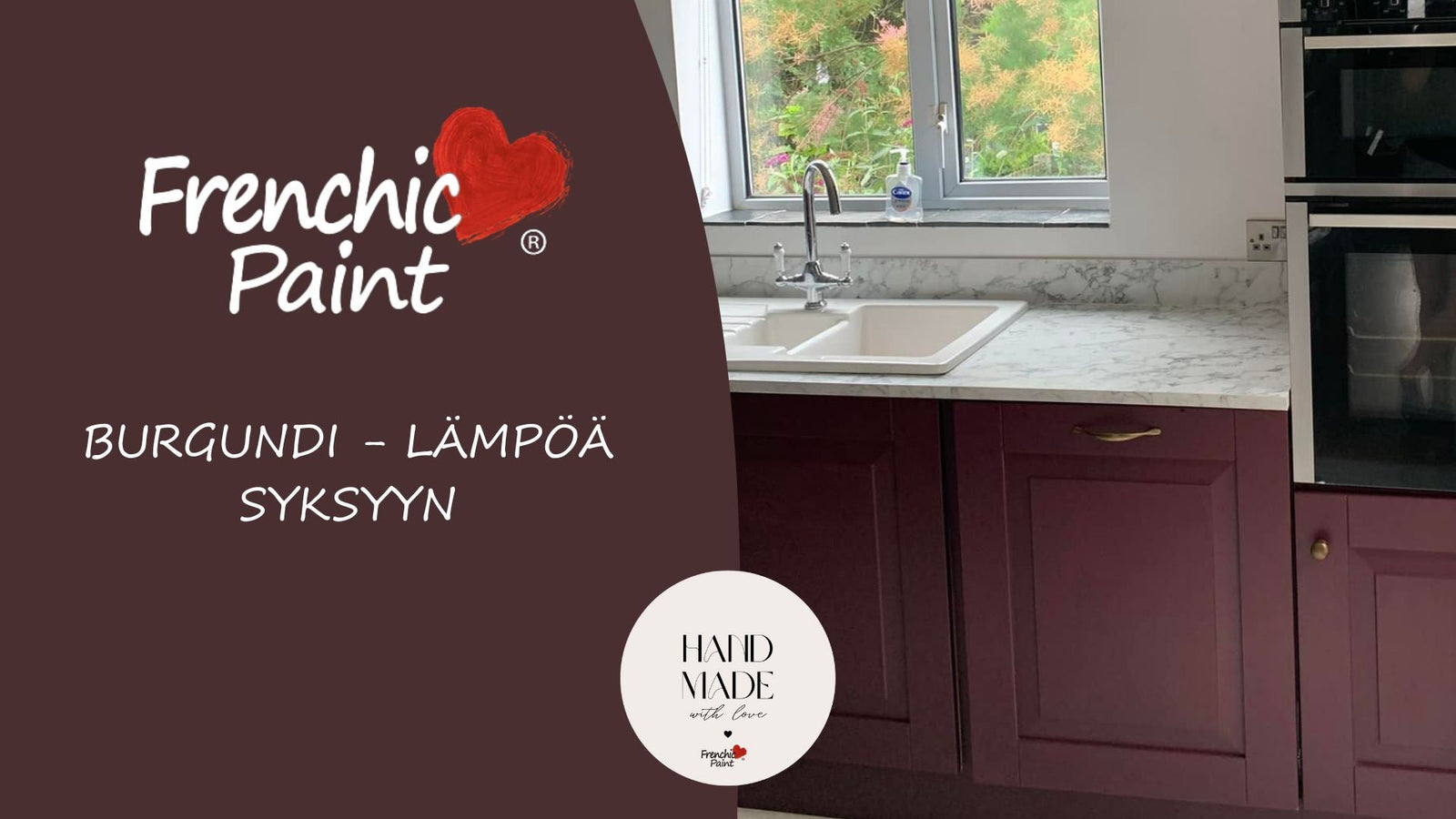 Syksyn trendi väri burgundi keittiö.