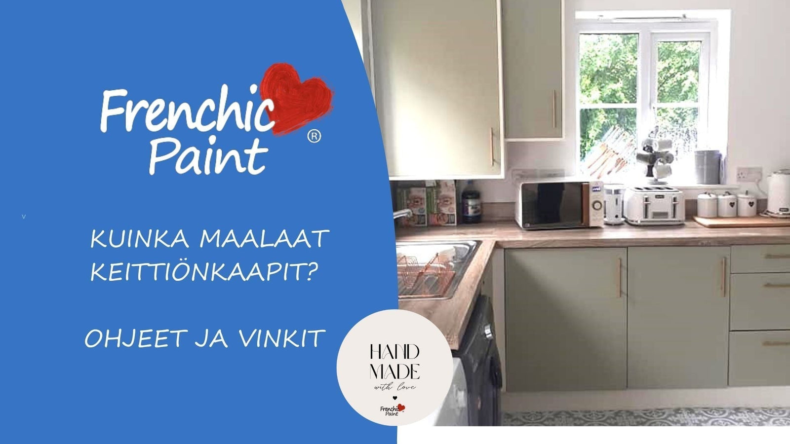 Keittiökaappien maalausohje.