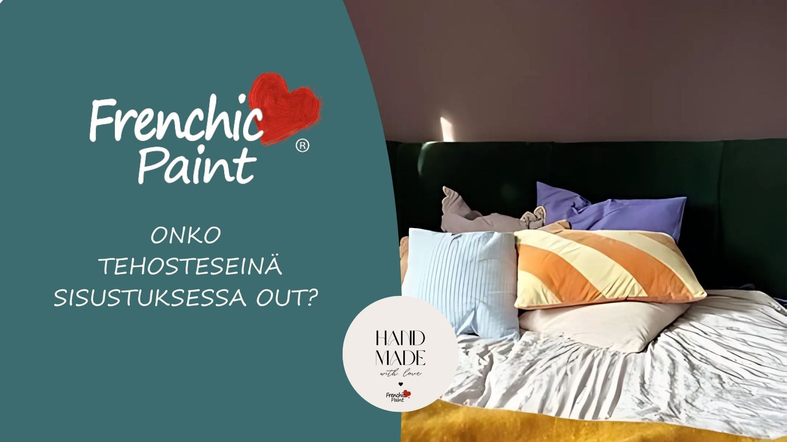 Makuuhuoneen tehosteseinä maali. 