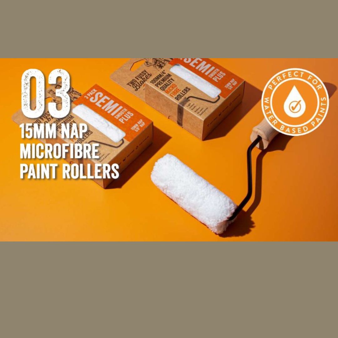 15mm - Semi Smooth Plus - Microfiber roll 3 pack