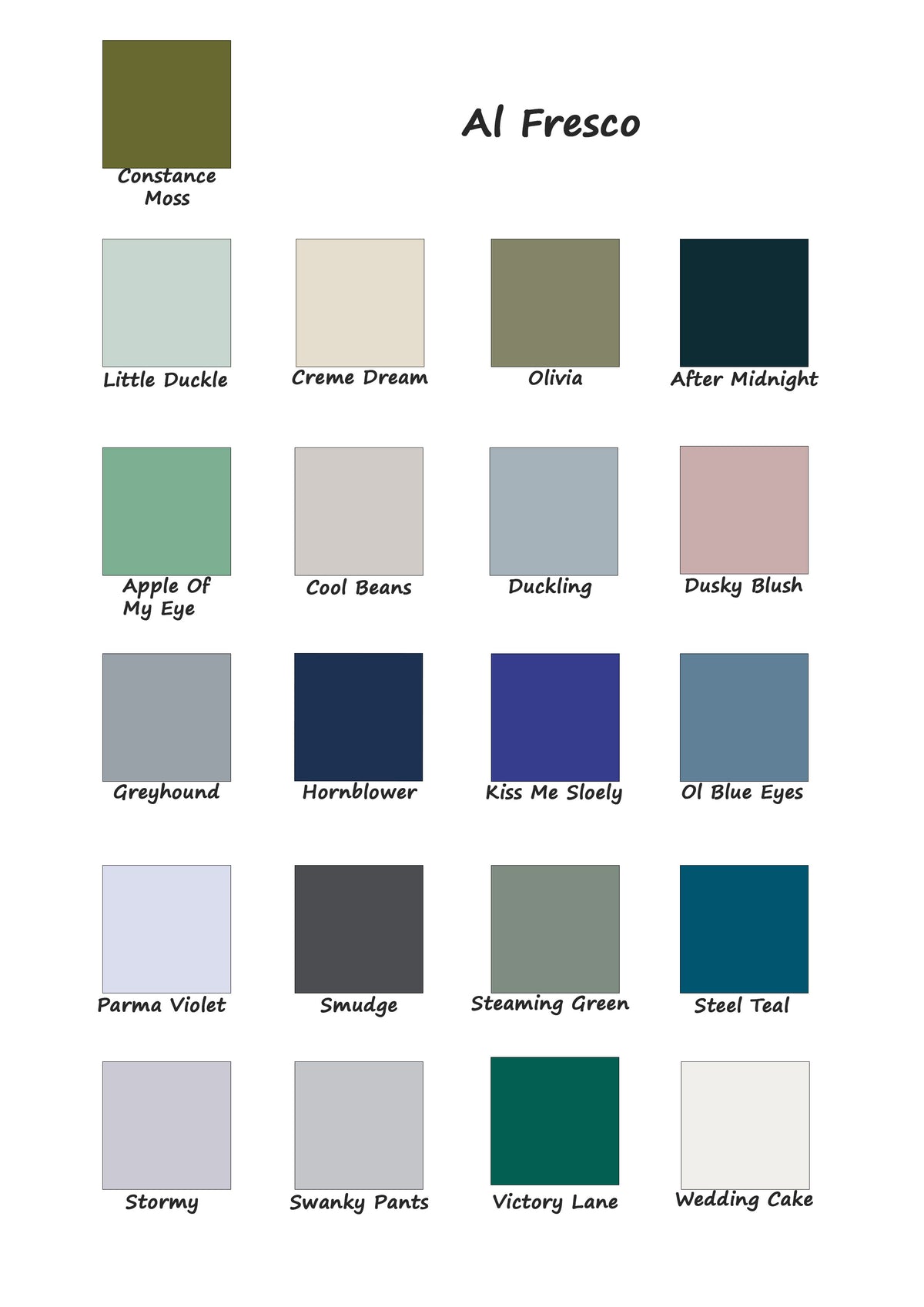 Frenchic color chart