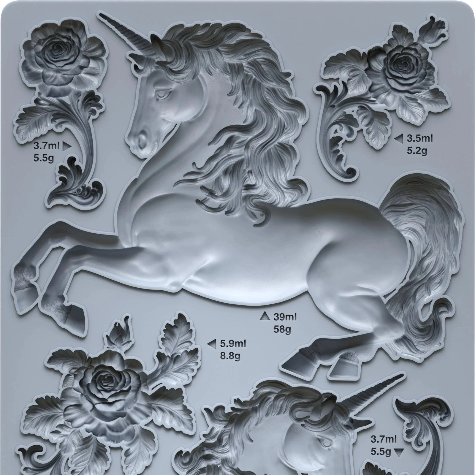 Unicorns-silikonimuotti-Frenchic Paint Finland