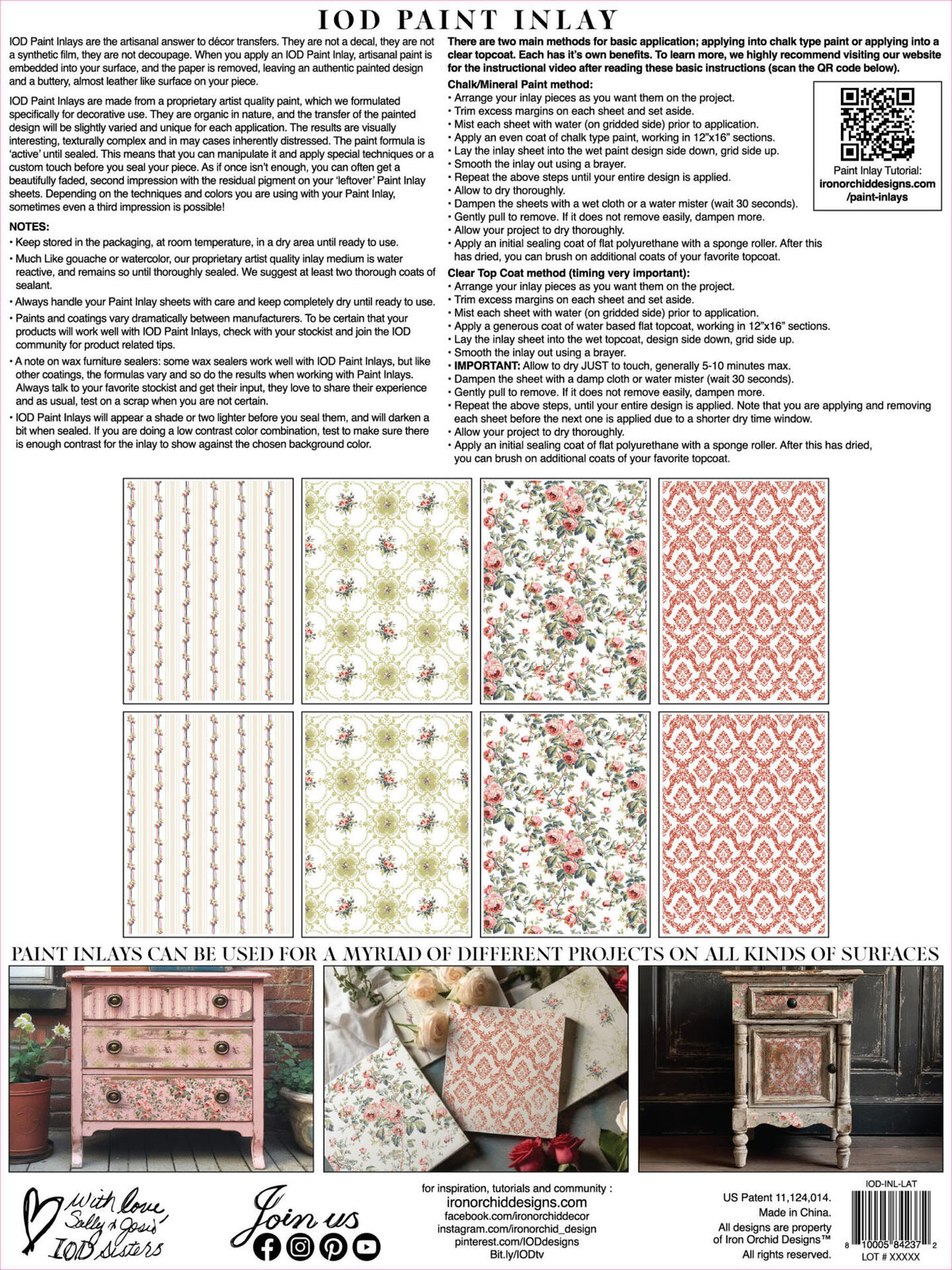 Lattice rose - Paint Inlay - Paint inlay iod - Frenchic Paint Finland