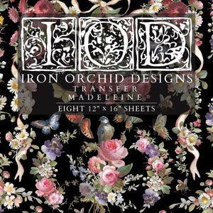 Madeleine on kahdeksansivuinen siirtokuvapakkaus, joka tuo kalusteisiin ja sisustukseen ylellistä ranskalaista vintage tyyliä. Runsaat kukat, linnut, rusetit, nauhat ja koristeelliset yksityiskohdat sopivat täydellisesti huonekalujen, tarjottimien, laatikoiden ja monien DIY projektien koristeluun.