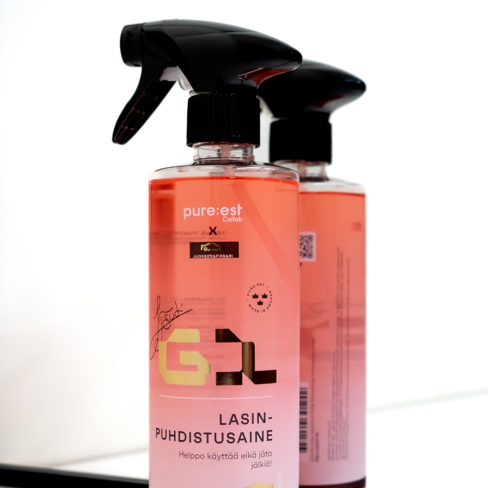 Manzikki_mansikantuoksuinen_lasinpuhdistusaine Frenchic verkkokaupasta.