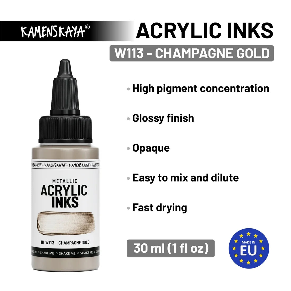 SHAMPANJAKULTA akryylimuste I 30ml I Kamenskaya-Frenchic Paint Finland