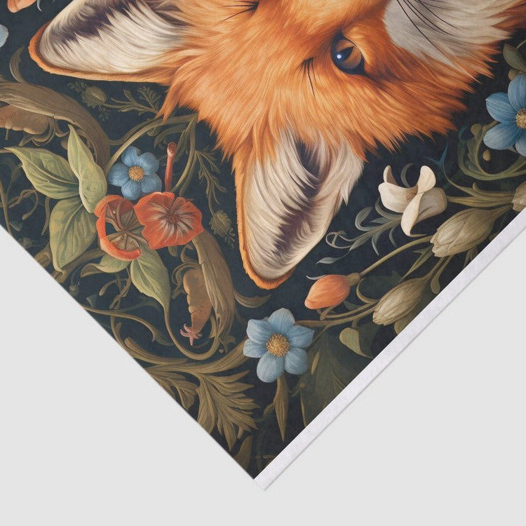 Kettu ja kukat - yksittäiset decoupage taidearkit Frenchic.