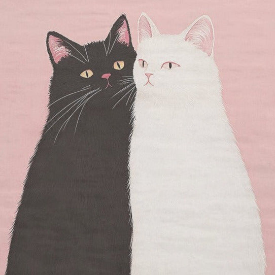 Kaksi kissaa - yksittäiset decoupage taidearkit Frenchic.