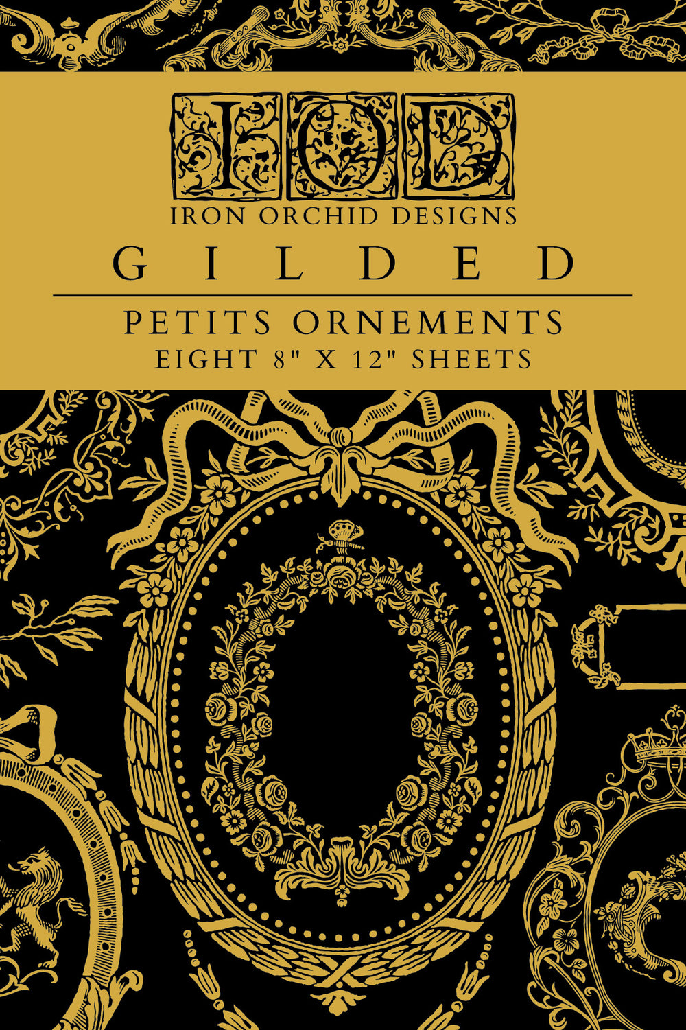 Petits-Ornaments-Frenchic kultainen siirtokuva.
