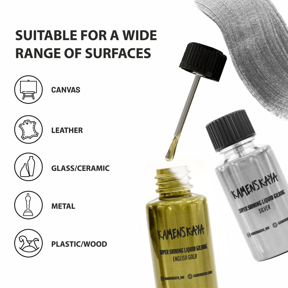 SÄVYSETTI Liquid Leaf Paint I 6 X 20ml I Kamenskaya-Frenchic Paint Finland