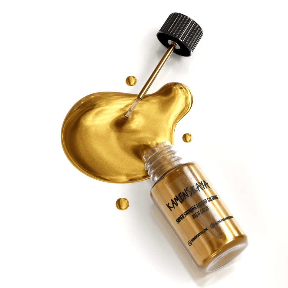 LÄMMIN KULTA Liquid Leaf Paint I 20ml I Kamenskaya-Frenchic Paint Finland
