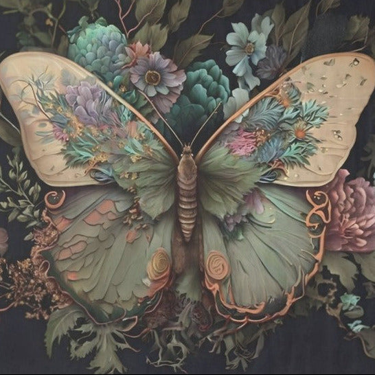 Perhonen - yksittäiset decoupage taidearkit Frenchic.