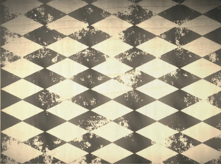 Kulunut Harlequin ruutu - yksittäiset decoupage taidearkit Frenchic.