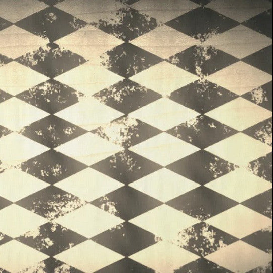 Kulunut Harlequin ruutu - yksittäiset decoupage taidearkit Frenchic.