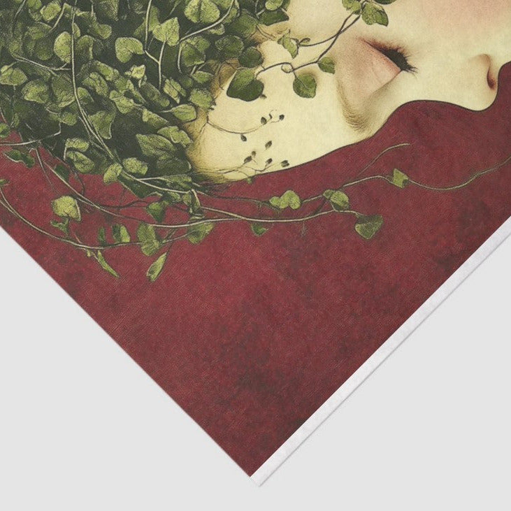 Tyttö ja kasvihiukset - yksittäiset decoupage taidearkit