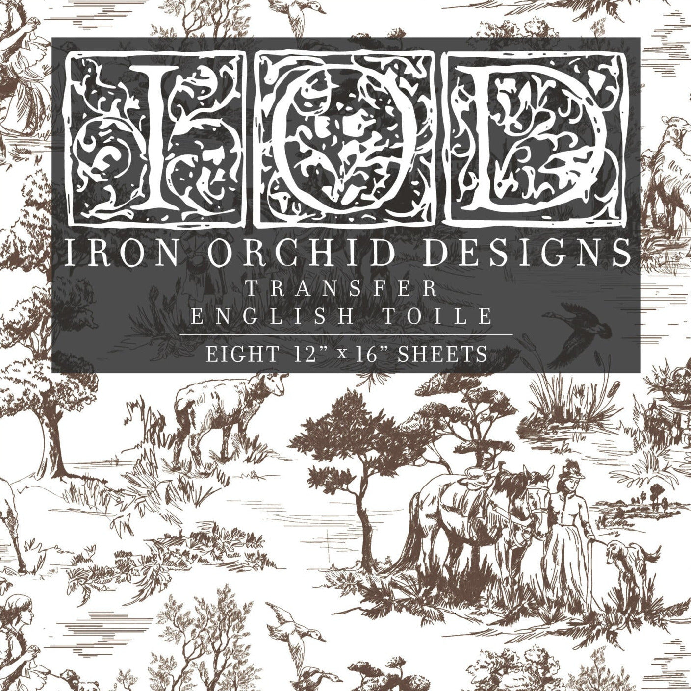 English Toile seepia - siirtokuva - Siirtokuva - Frenchic Paint Finland