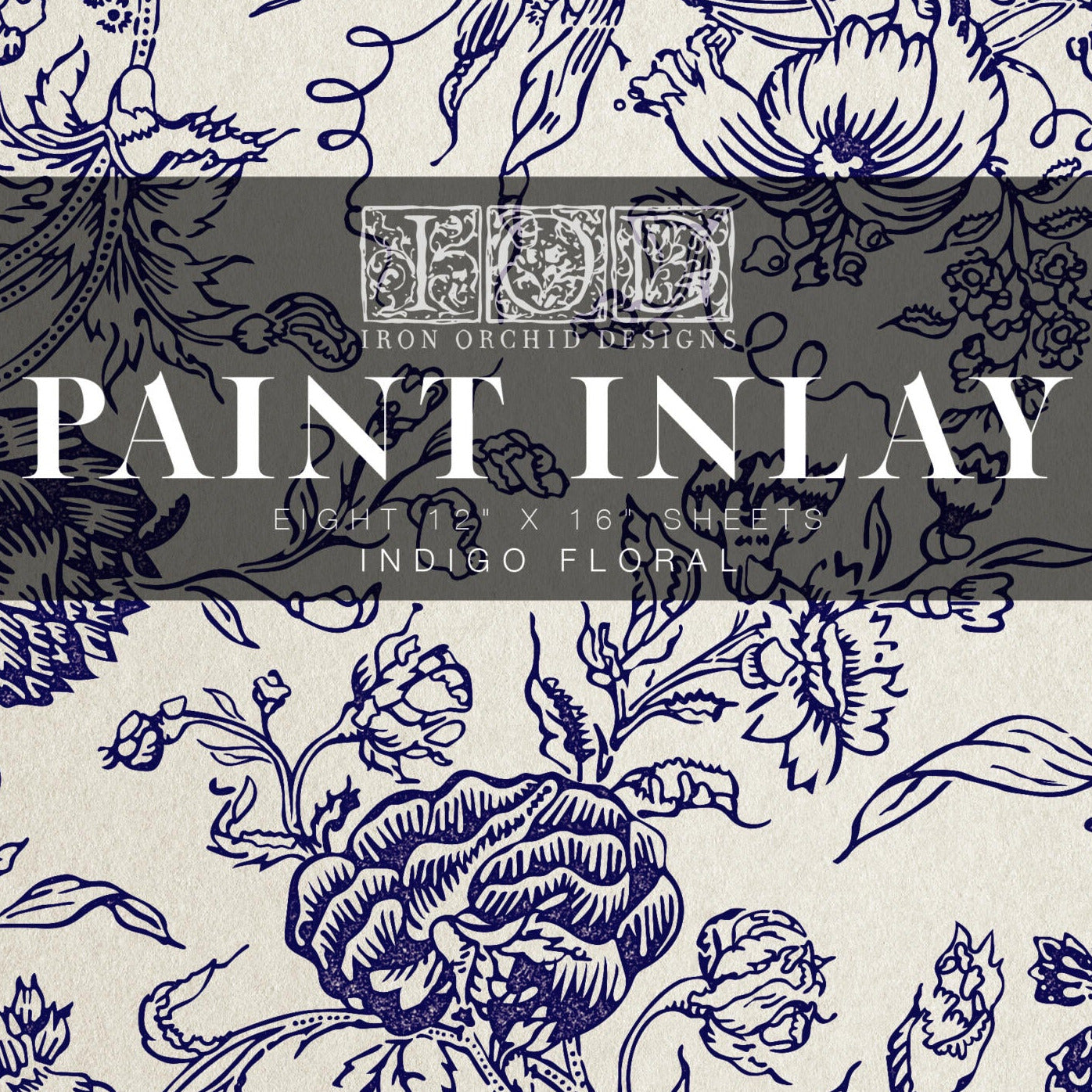 Indigo Floral - Paint Inlay - varastonsiivous - Frenchic Paint Finland
