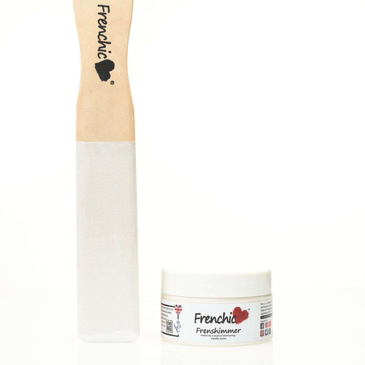 Pearly Queen on helmiäisen valkoinen, metallipatinamaali Frenshimmer sarjasta. 